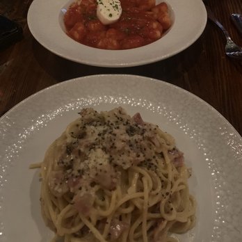 Pazza on Porter - Carbonara Pasta and Gnocchi Burrata - Italian Near Me - Boston, Massachusetts Pazza on Porter - Carbonara Pasta and Gnocchi Burrata - Italian Near Me - Boston, Massachusetts