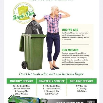 Sani-Bin - Our pricing. - Pressure Washers Near Me Sani-Bin - Our pricing. - Pressure Washers Near Me