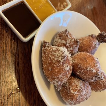 Star Noodle - Malasadas with delicious dipping sauces (dark chocolate, mango and caramel) - Asian Fusion Near Me - Lahaina, Hawaii Star Noodle - Malasadas with delicious dipping sauces (dark chocolate, mango and caramel) - Asian Fusion Near Me - Lahaina, Hawaii