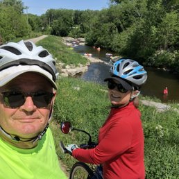 On the Bike Trail at the Argo Cascades. On the Bike Trail at the Argo Cascades.