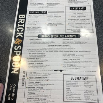 Brick & Spoon - Biloxi - Menu - Breakfast & Brunch Near Me - Biloxi, Mississippi Brick & Spoon - Biloxi - Menu - Breakfast & Brunch Near Me - Biloxi, Mississippi