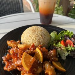 Ontz Cafe 1920 - Orange Chicken/ Thai milk tea