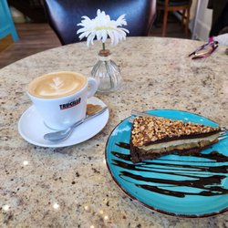 Lola's Choco Bar and Sweet House - A latte and a cake!