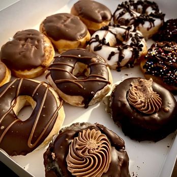 Krispy Kreme - 8 chocomania donuts, plus  some kreme filled & custard filled - Donuts Near Me - Virginia Beach, Virginia