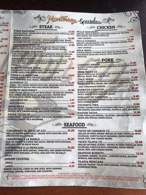 Menu photo 4 Monterrey Mexican Restaurant Suwanee, GA