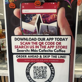 Mas Cafecito coffee - You can order ahead in the app and pick up outside of shop - Coffee & Tea Near Me - Baldwin Park, California
