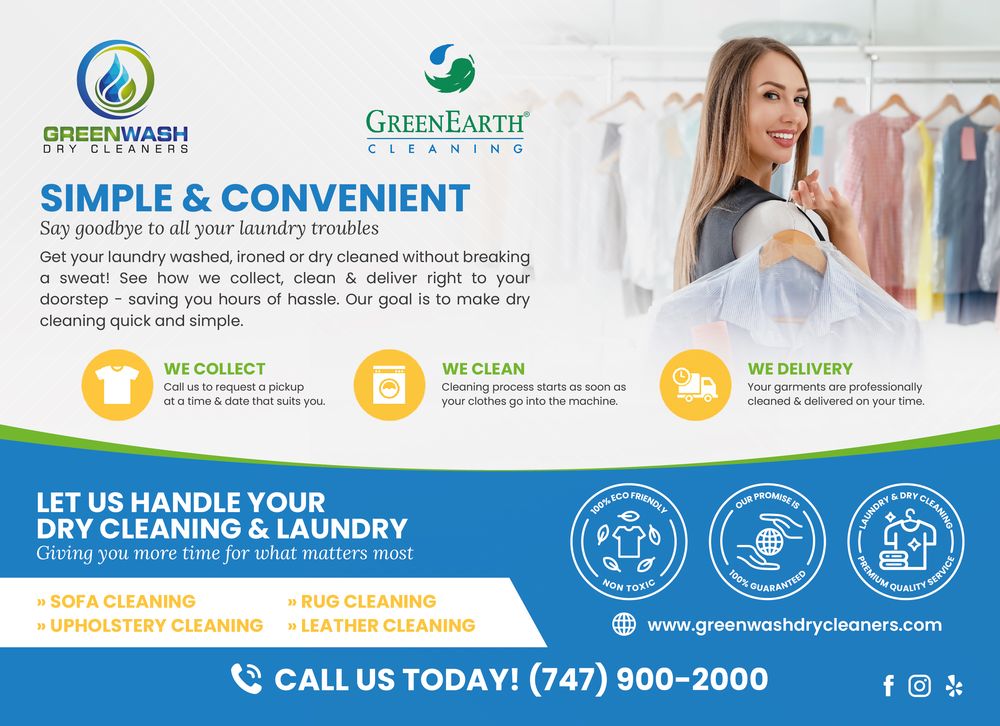 GREENWASH DRY CLEANERS Updated October 2024 34 Photos & 119 Reviews 3845 San Fernando Rd