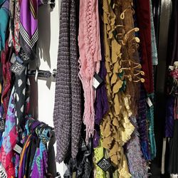 Rehab Exchange - Silk scarves and knit scarves