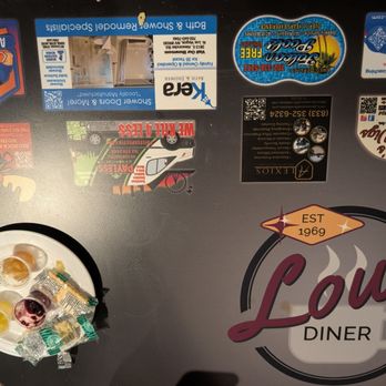 Lou's Diner - This is our booth, all the tables support local businesses. - Diners Near Me - Las Vegas, Nevada