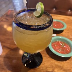 Ricky Cancun Mexican Grill - Texas margarita with tajin on the rim! Always on point!