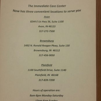 Hendricks Regional Health Immediate Care - Convenient hours - Doctors Near Me - Avon, Indiana Hendricks Regional Health Immediate Care - Convenient hours - Doctors Near Me - Avon, Indiana