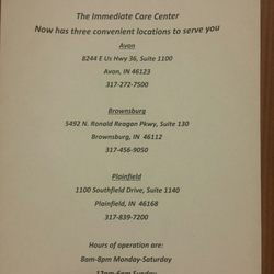 Hendricks Regional Health Immediate Care - Convenient hours