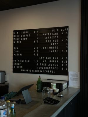 Menu photo 2 Midnight Animal Coffee San Diego, CA Menu photo 2 Midnight Animal Coffee San Diego, CA