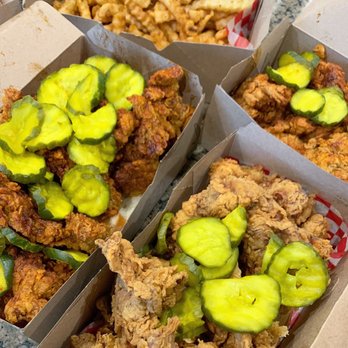 Downlow Chicken Shack - Hot Pile of Thighs (10pcs) and mild Piled High Pile (10pcs with 4 sides) - Chicken Shop Near Me - Vancouver, British Columbia Downlow Chicken Shack - Hot Pile of Thighs (10pcs) and mild Piled High Pile (10pcs with 4 sides) - Chicken Shop Near Me - Vancouver, British Columbia