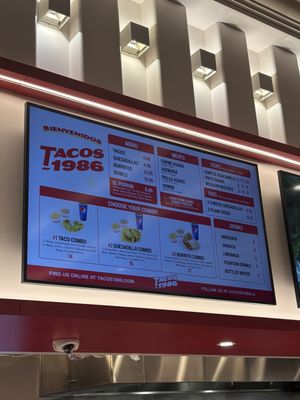 Menu photo 4 Tacos 1986 Las Vegas, NV Menu photo 4 Tacos 1986 Las Vegas, NV