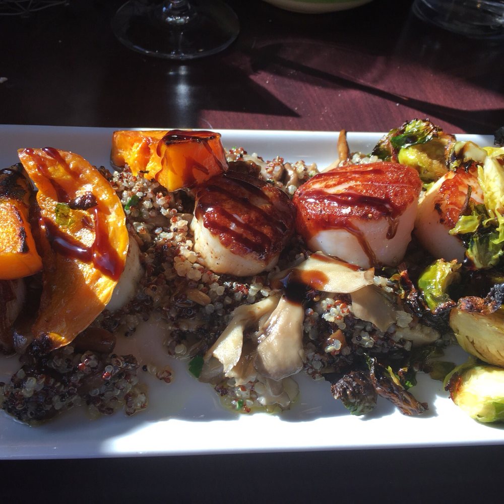 The Quarry Restaurant - Pan Seared Local Scallops Organic Quinoa | Garlic Roasted Wild Mushrooms| Roasted Butternut Squash|Brussels Sprouts| Aged Balsamic - Italian Near Me - Hingham, Massachusetts The Quarry Restaurant - Pan Seared Local Scallops Organic Quinoa | Garlic Roasted Wild Mushrooms| Roasted Butternut Squash|Brussels Sprouts| Aged Balsamic - Italian Near Me - Hingham, Massachusetts