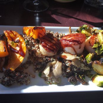 The Quarry Restaurant - Pan Seared Local Scallops Organic Quinoa | Garlic Roasted Wild Mushrooms| Roasted Butternut Squash|Brussels Sprouts| Aged Balsamic - Italian Near Me - Hingham, Massachusetts The Quarry Restaurant - Pan Seared Local Scallops Organic Quinoa | Garlic Roasted Wild Mushrooms| Roasted Butternut Squash|Brussels Sprouts| Aged Balsamic - Italian Near Me - Hingham, Massachusetts