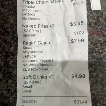 Steak Escape Collierville - Price of meals for 2 at Steak Escape. - Sandwiches Near Me - Collierville, Tennessee Steak Escape Collierville - Price of meals for 2 at Steak Escape. - Sandwiches Near Me - Collierville, Tennessee