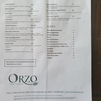 Orzo Trattoria - Italian Near Me - North Andover, Massachusetts