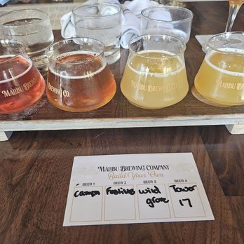 Malibu Brewing - Beer flight - Breweries Near Me - Malibu, California