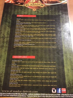 Menu photo 4 El Asador Detroit, MI