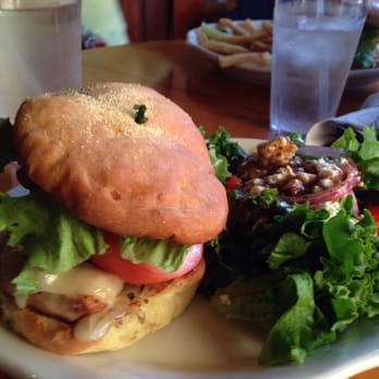Thirsty Whale - Chicken sandwich , with their whale salad - American Near Me - Bar Harbor, Maine