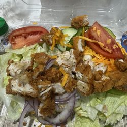 Olando's Pizza Round Lake - Diana's chicken salad with honey mustard dressing.