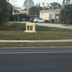 Ready Mart - Right by the location- the sign is low to the ground.