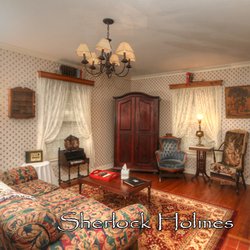 Rosevine Inn Bed & Breakfast and Extended Stay Lodging - The Sherlock Holmes Suite Living Room