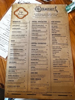 Menu photo 1 Cafe Sintra Sunriver, OR