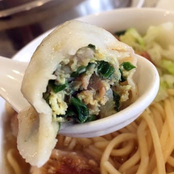 Luscious Dumplings - One bite on the boiled chive pork,egg, and shrimp dumplings - Noodles Near Me - Monrovia, California Luscious Dumplings - One bite on the boiled chive pork,egg, and shrimp dumplings - Noodles Near Me - Monrovia, California