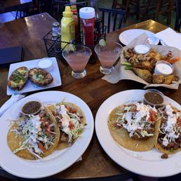 Potato skins mango habanero and ranch sriracha wings Fish tacos: one fried cod, 2 grilled mahi, one pastor Noonish cocktails Potato skins mango habanero and ranch sriracha wings Fish tacos: one fried cod, 2 grilled mahi, one pastor Noonish cocktails