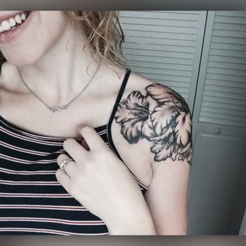 Savage Kat Tattoo - Custom rhododendrons by Timmy. Absolutely amazing work! This is one of the few tattoos he's done for me. - Piercing Near Me - Auburn, Washington
