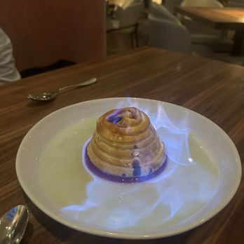 Marbled & Fin - Baked Alaska on fire! - Seafood Near Me - Charleston, South Carolina