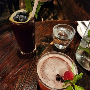 MONO+MONO - Blueberry and Omija Cocktails - Korean Near Me - New York, New York MONO+MONO - Blueberry and Omija Cocktails - Korean Near Me - New York, New York