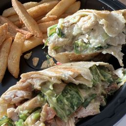 california blt wrap & chicken caesar wrap