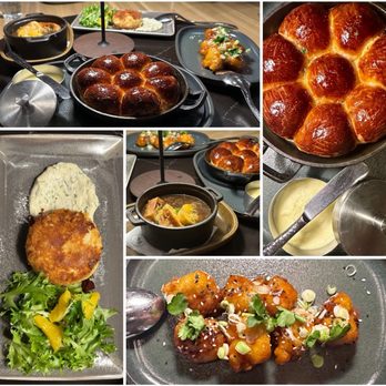 Ramsay's Kitchen - Apps: Parker rolls, crab cake, cauliflower sticky wings, beer onion soup - New American Near Me - Naperville, Illinois Ramsay's Kitchen - Apps: Parker rolls, crab cake, cauliflower sticky wings, beer onion soup - New American Near Me - Naperville, Illinois
