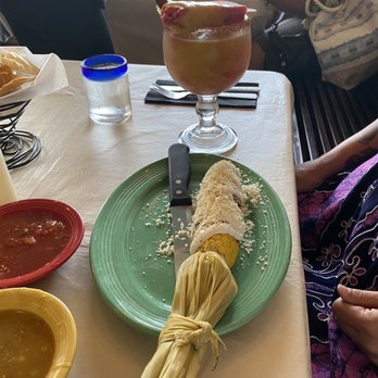 Maggie's Blue Rose - Grilled corn on the cob elote - Mexican Near Me - Avalon, California Maggie's Blue Rose - Grilled corn on the cob elote - Mexican Near Me - Avalon, California