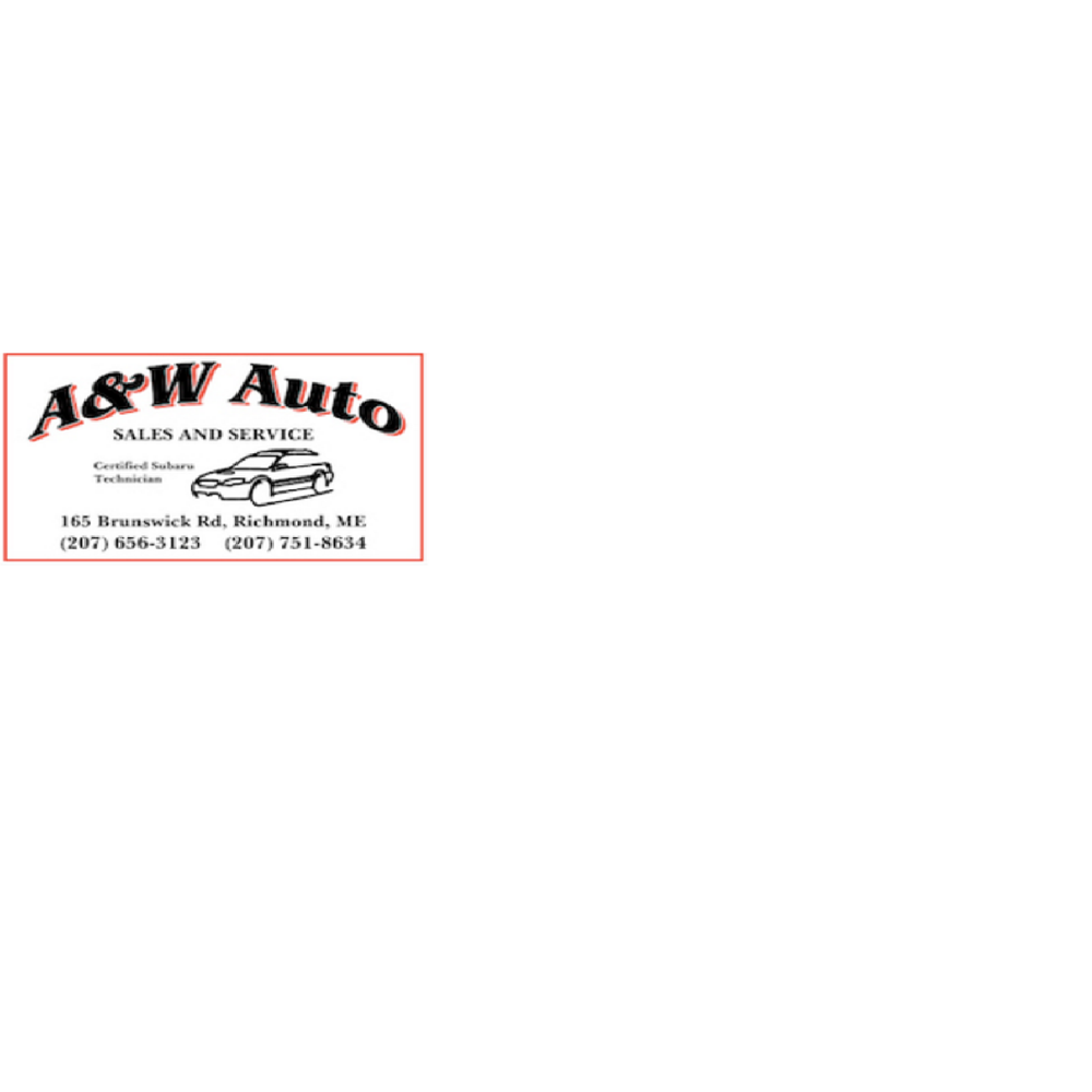 A&W AUTO SALES AND SERVICE Updated October 2024 165 Brunswick Rd