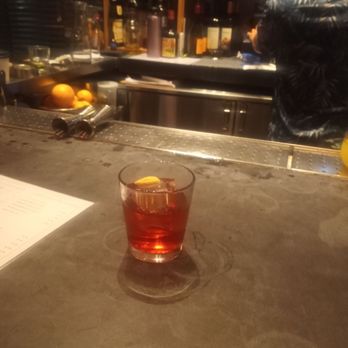 Caroline - Mr.Boulevardier w that creme de banane, strawberry and bourbon is a mothertruckin hit! - Bakeries Near Me - Austin, Texas Caroline - Mr.Boulevardier w that creme de banane, strawberry and bourbon is a mothertruckin hit! - Bakeries Near Me - Austin, Texas