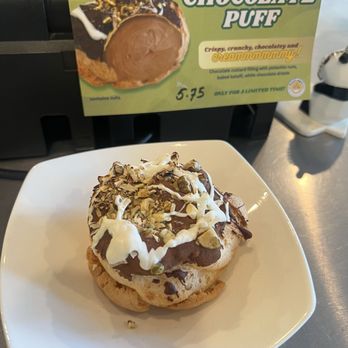 Beard Papa's Cream Puffs - Dubai Chocolate Puff - Desserts Near Me - Monterey Park, California