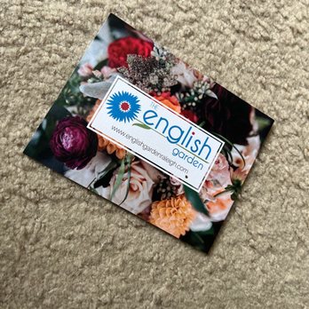 The English Garden - A blank card is provided with arrangement to include a handwritten note - Florists Near Me - Raleigh, North Carolina The English Garden - A blank card is provided with arrangement to include a handwritten note - Florists Near Me - Raleigh, North Carolina
