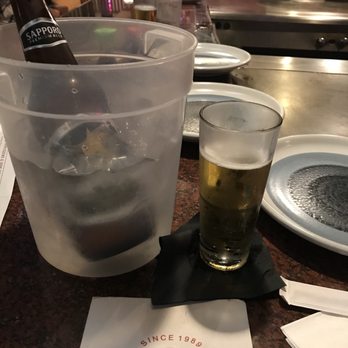 Mori Teppan Grill - Tall Sapporo w/ice bath! - Teppanyaki Near Me - Glendale, California
