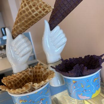 Wanderlust Creamery - Ube Waffle Cone -- barely any Ube flavor - Ice Cream & Frozen Yogurt Near Me - Costa Mesa, California Wanderlust Creamery - Ube Waffle Cone -- barely any Ube flavor - Ice Cream & Frozen Yogurt Near Me - Costa Mesa, California