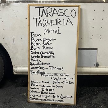 Tarasco Taqueria - menu - Food Trucks Near Me - Sunnyvale, California Tarasco Taqueria - menu - Food Trucks Near Me - Sunnyvale, California