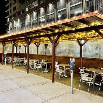 Osha Thai Express - Outdoor parklet dining area with heaters and a solid roof. - Thai Near Me - Oakland, California