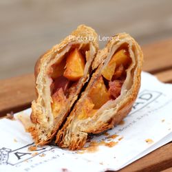 Acme Bread Company - Inside of Peach Pocket ($5.64) - puff pastry with Frog Hollow Peaches. The pastry is bad but the peaches are good, not overly sweet.