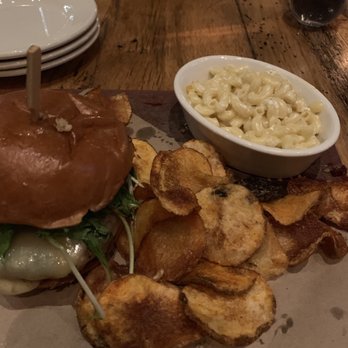 Whiskey Cake - Veggie burger with Mac n cheese side - New American Near Me - San Antonio, Texas Whiskey Cake - Veggie burger with Mac n cheese side - New American Near Me - San Antonio, Texas