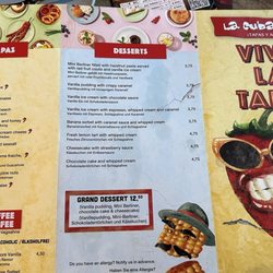 La Cubanita - Menu