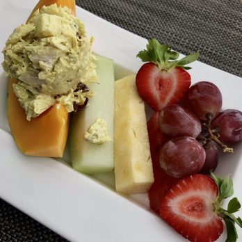 Plumeria Beach House - Restaurant Week 2018. First course. Curry Chicken Salad w papaya, honeydew, pineapple, watermelon, grape, strawberry. - Breakfast & Brunch Near Me - Honolulu, Hawaii Plumeria Beach House - Restaurant Week 2018. First course. Curry Chicken Salad w papaya, honeydew, pineapple, watermelon, grape, strawberry. - Breakfast & Brunch Near Me - Honolulu, Hawaii
